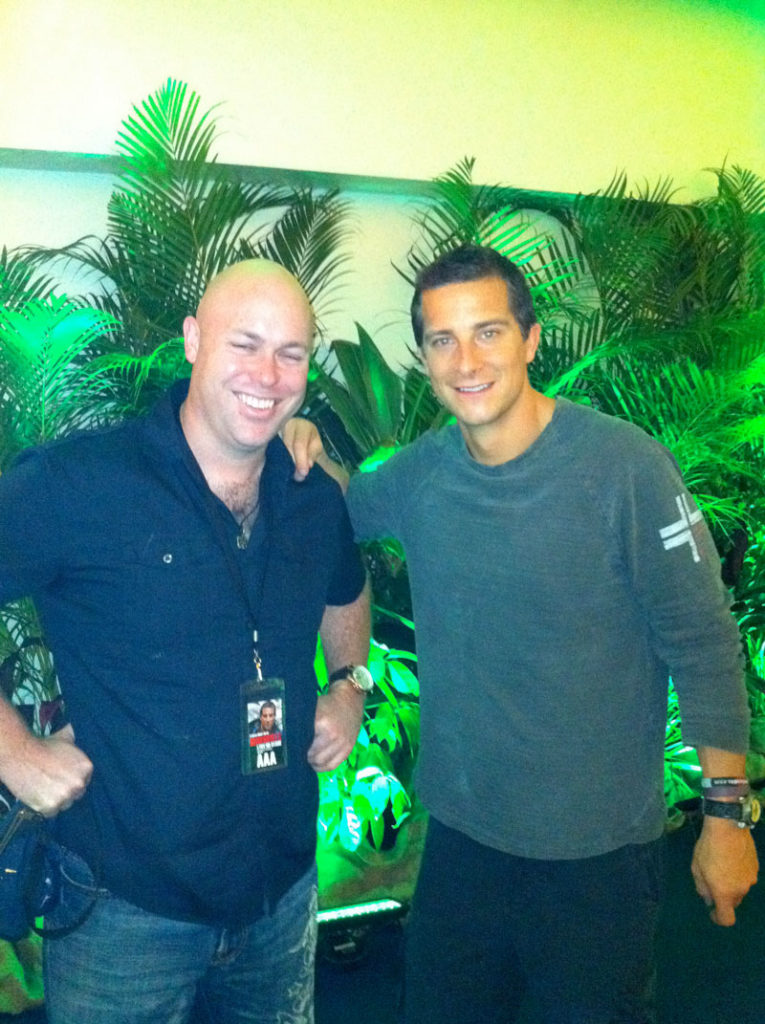 Backstage with Bear Grylls